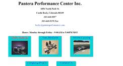 Desktop Screenshot of panteraperformance.com