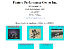 Tablet Screenshot of panteraperformance.com